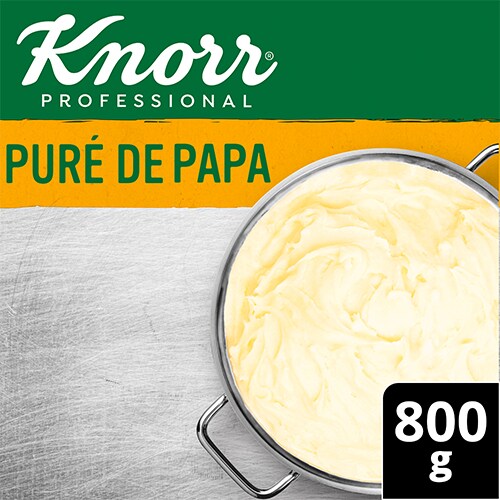 Knorr® Puré de Papa - Con Knorr® Puré de Papa sólo agrega agua y estará listo en un minuto.